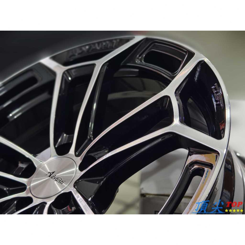 【頂尖】全新 Advanti鋁圈 MAT28 18吋旋壓鋁圈 5X114.3 8J ET40 亮黑車面/18吋鋁圈-細節圖3