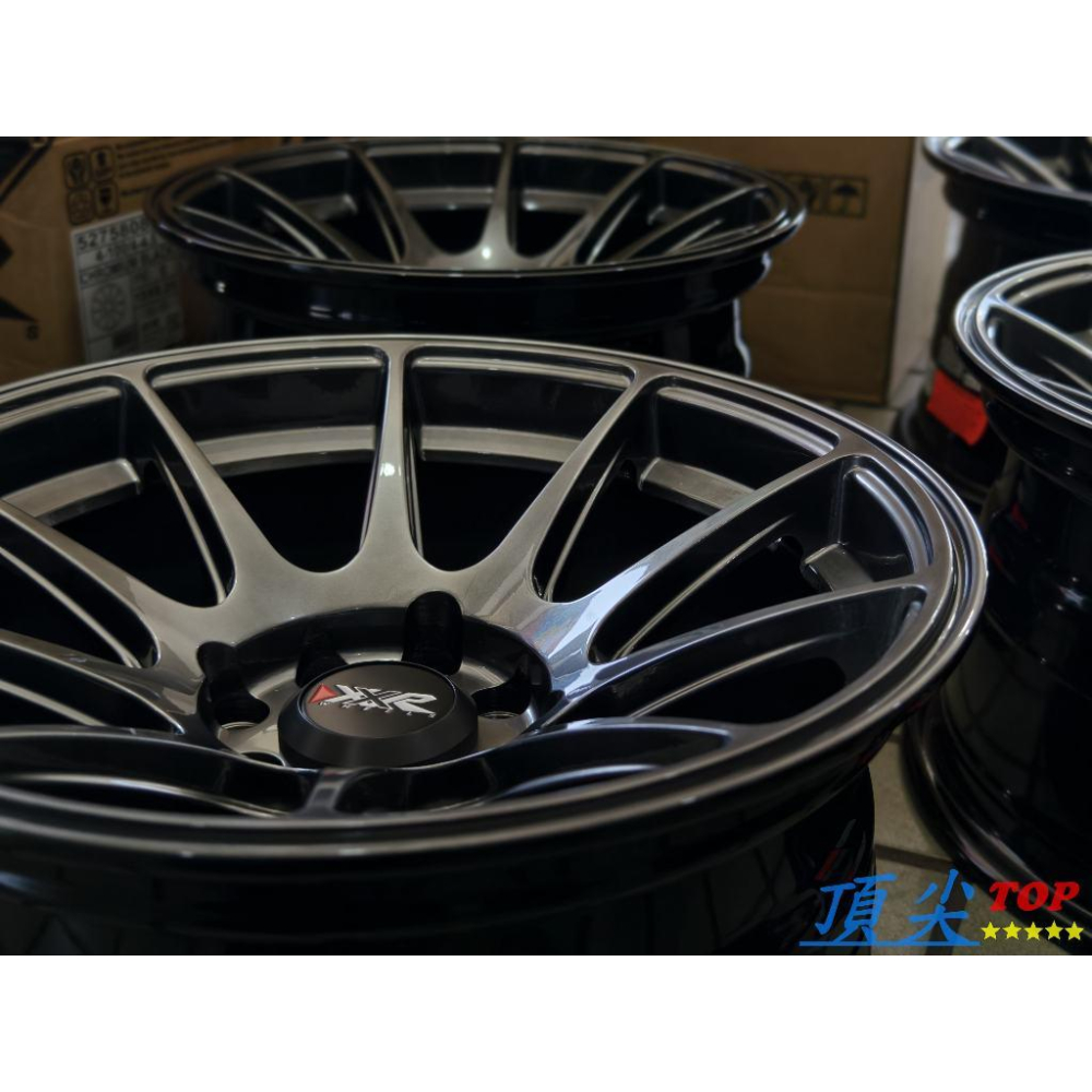 【頂尖】全新 15吋鋁圈 XXR 527 8.25J ET0 4X100/4X114 8孔鋁圈 亮鐵灰 15吋大內凹鋁圈-細節圖3