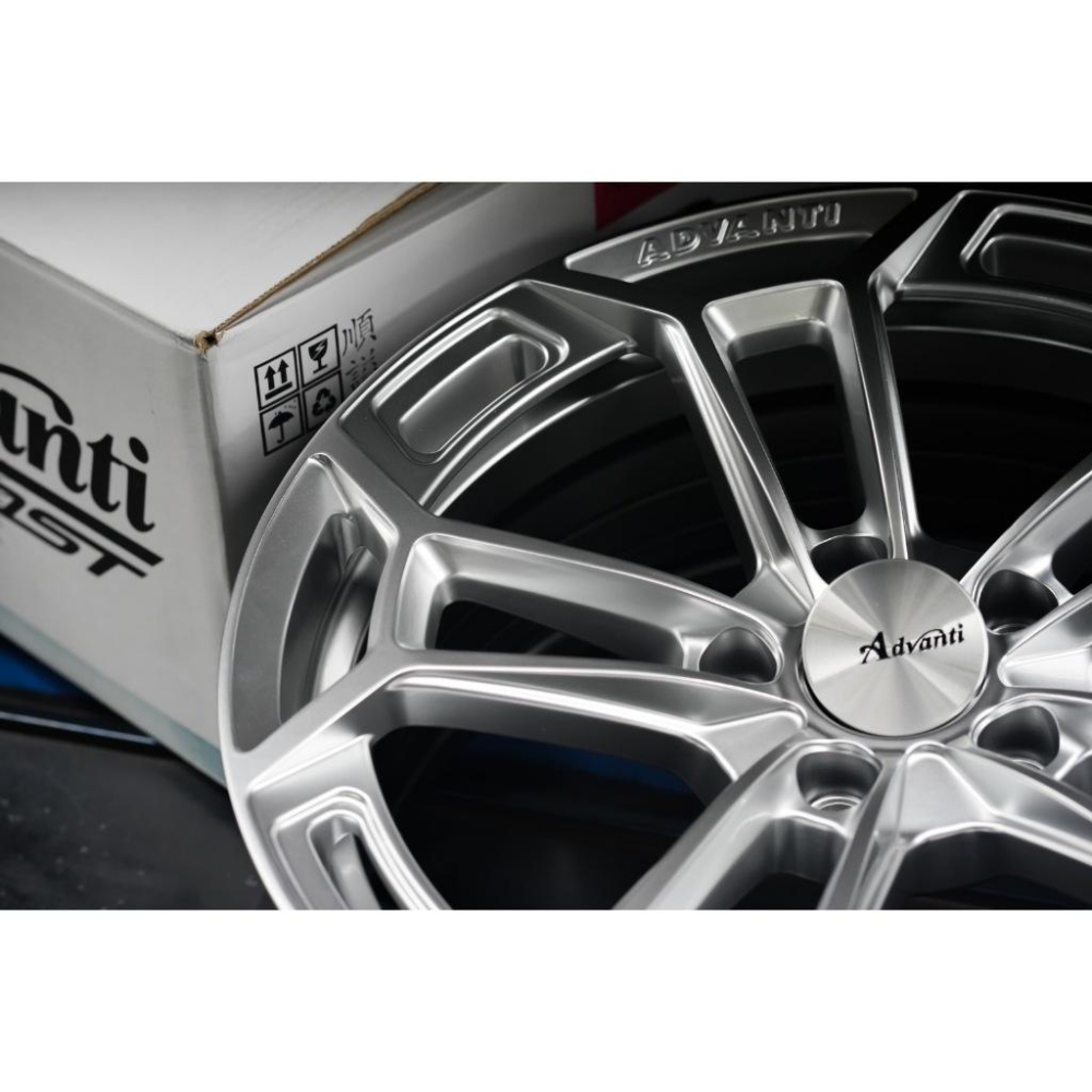 【頂尖】全新 Advanti鋁圈 MAT28 18吋旋壓鋁圈 8j 5x114.3 et40 高亮銀鋁圈/18吋鋁圈-細節圖2
