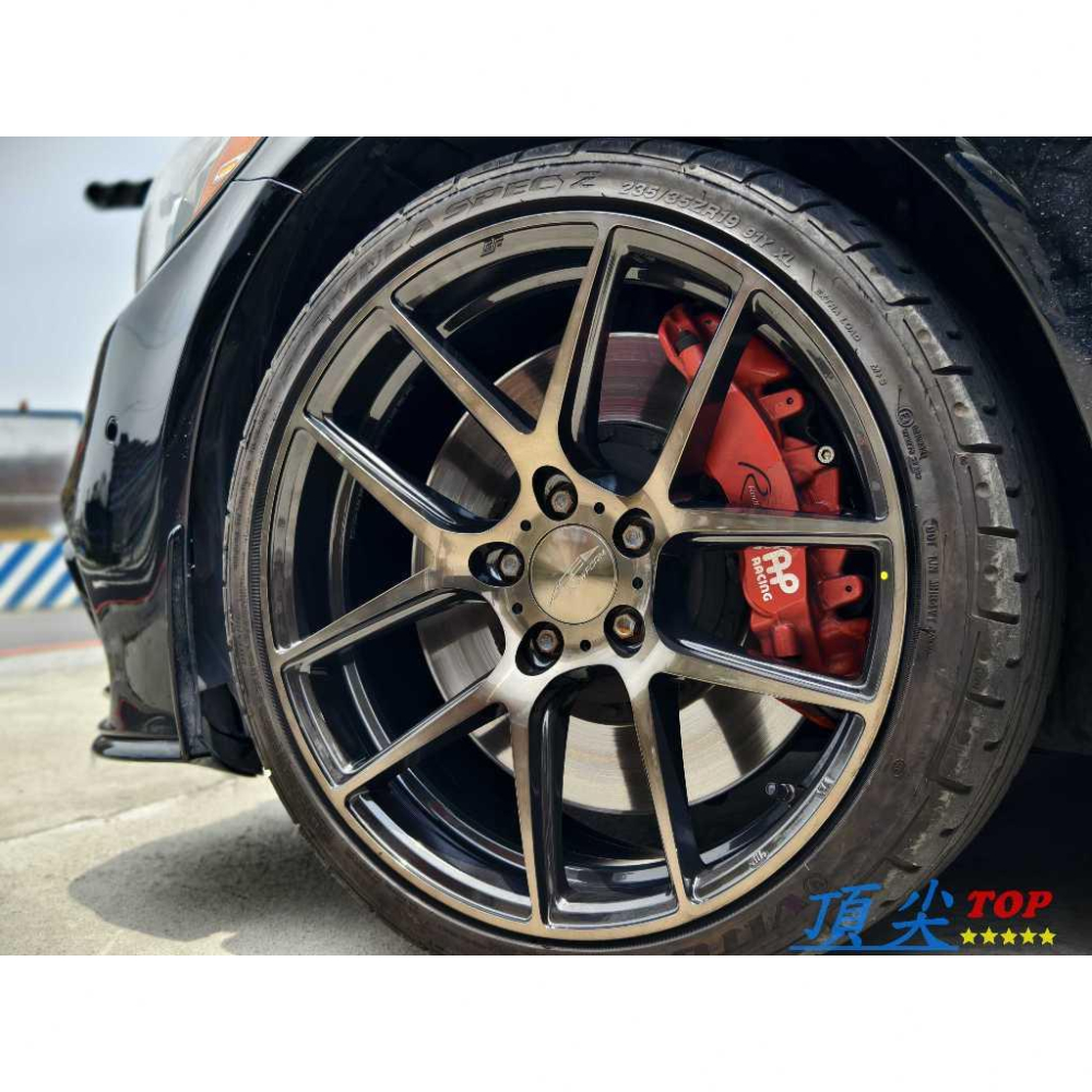 【頂尖】全新美國ACE鋁圈 V002H 19吋前後配鋁圈 8.5J+9.5J/ET前後45 賓士W205鋁圈實車照-細節圖2