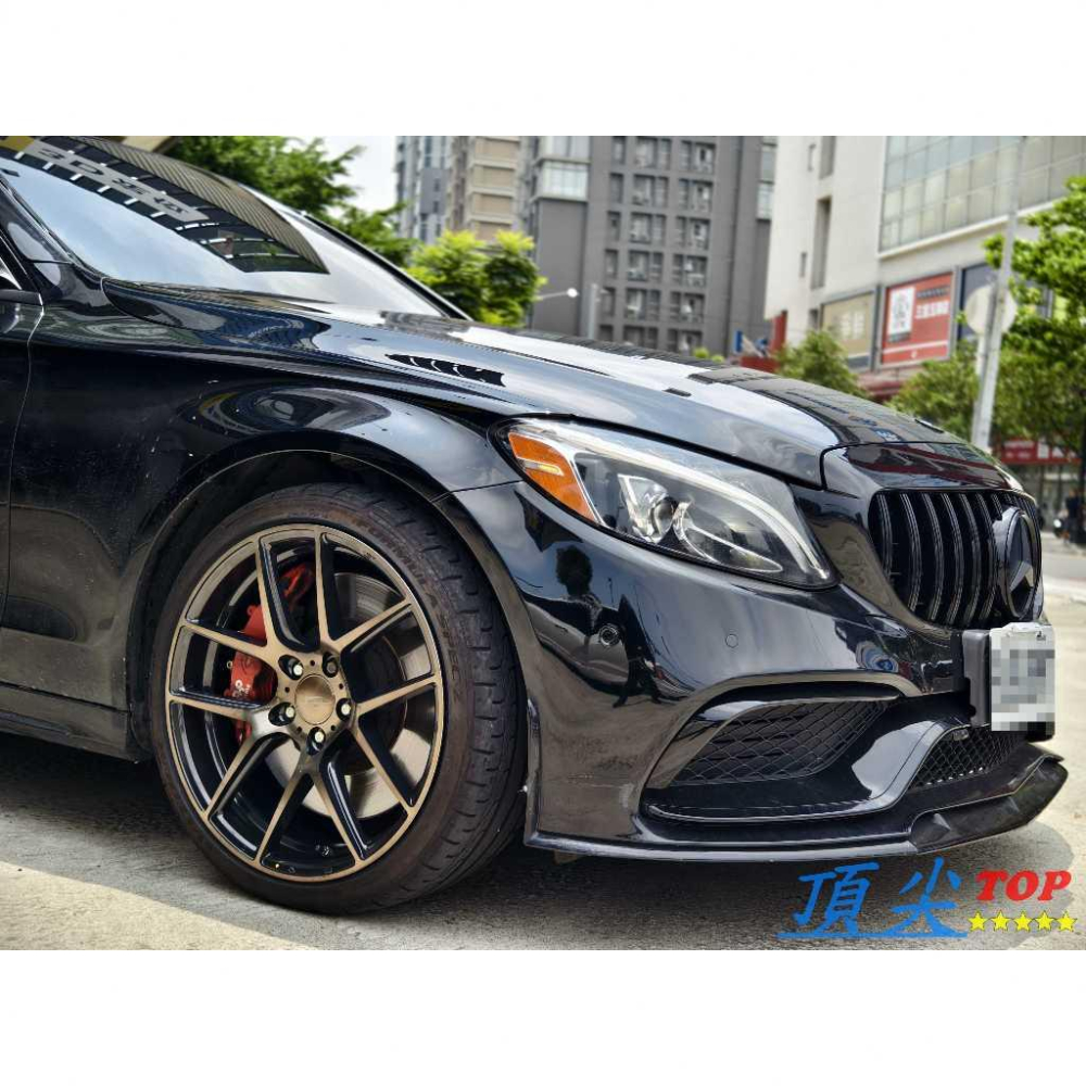 【頂尖】全新美國ACE鋁圈 V002H 19吋前後配鋁圈 8.5J+9.5J/ET前後45 賓士W205鋁圈實車照-細節圖4