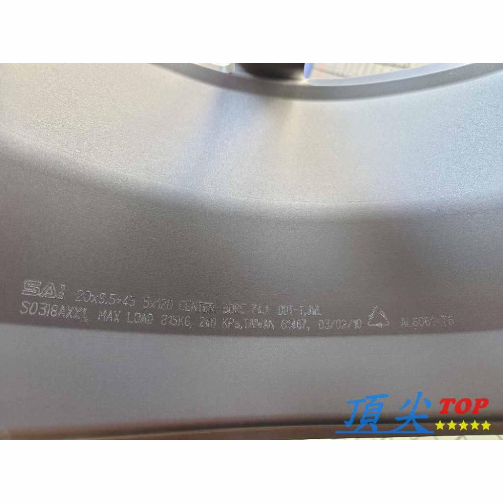 【頂尖】全新 20吋鍛造鋁圈 5x120 9.5j et45 平光鐵灰/台灣巧新鍛造/BMW F15/BMW X5鋁圈-細節圖5