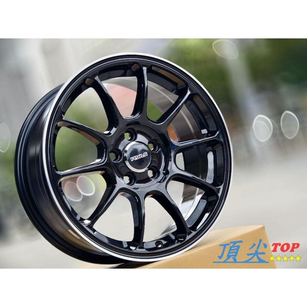 【頂尖】全新 SI鋁圈 S888A 15吋/16吋/17吋 5X100/5X114.3/5X112 亮黑底車邊 順謚鋁圈-細節圖2