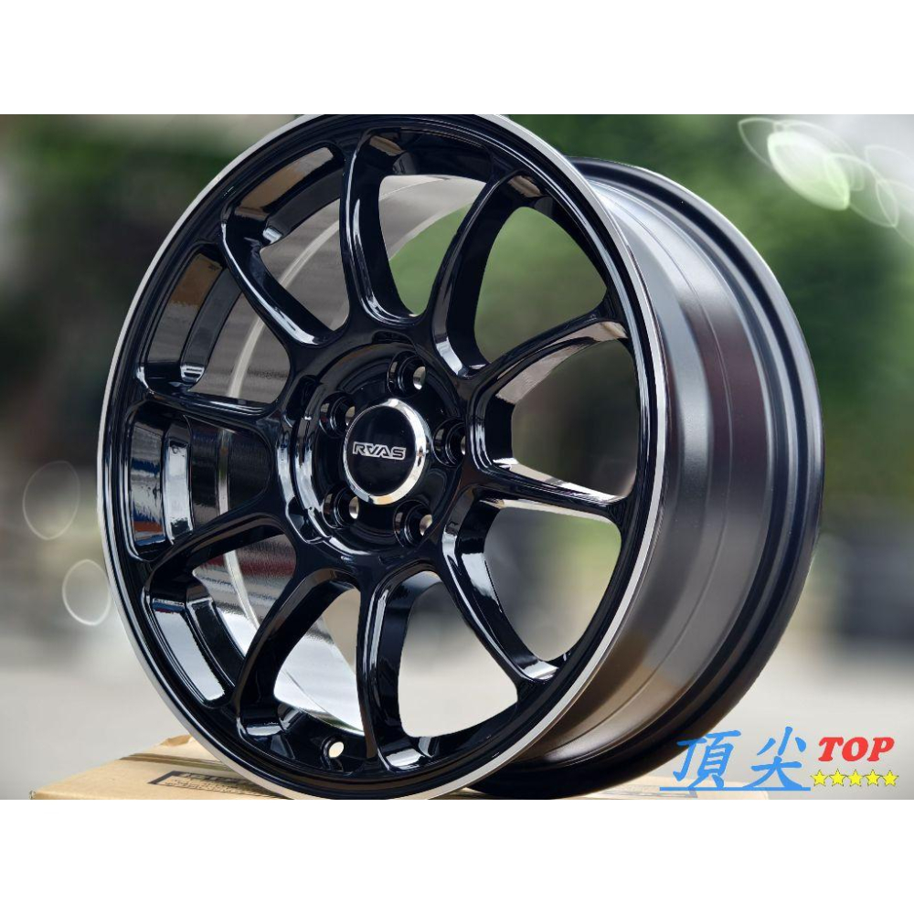 【頂尖】全新 SI鋁圈 S888A 15吋/16吋/17吋 5X100/5X114.3/5X112 亮黑底車邊 順謚鋁圈-細節圖3