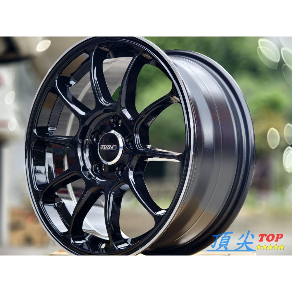 【頂尖】全新 SI鋁圈 S888A 15吋/16吋/17吋 5X100/5X114.3/5X112 亮黑底車邊 順謚鋁圈-細節圖4
