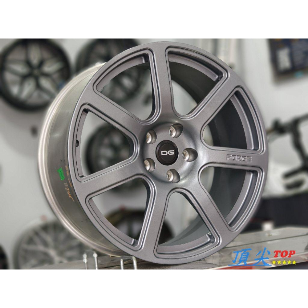 【頂尖】全新DG鋁圈 巧新鍛造鋁圈 20吋 9.5J ET45 5X120 平光鐵灰 20吋鍛造鋁圈/巧新鋁圈-細節圖2