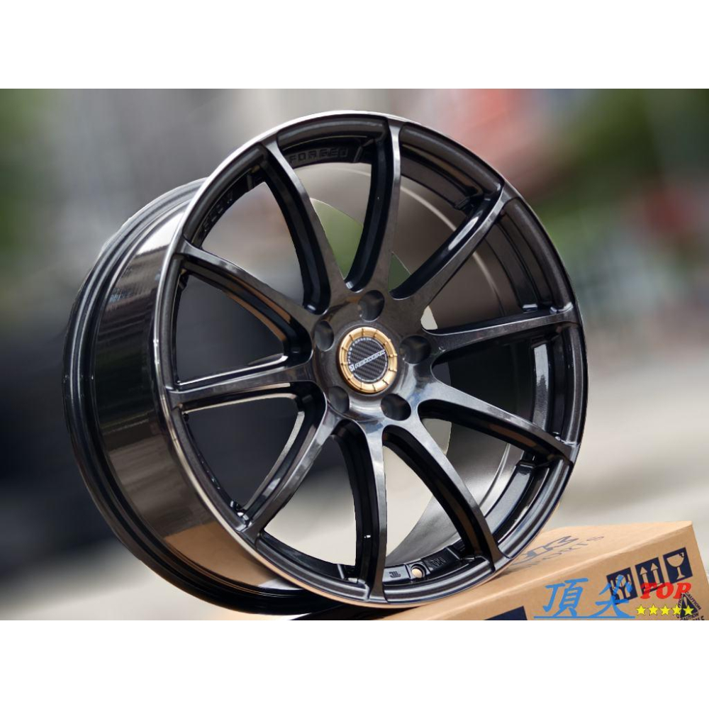 【頂尖】全新 18吋旋壓鋁圈 類G57鋁圈 5X112 8J ET35 珍珠灰 類RAYS G57樣式-細節圖2