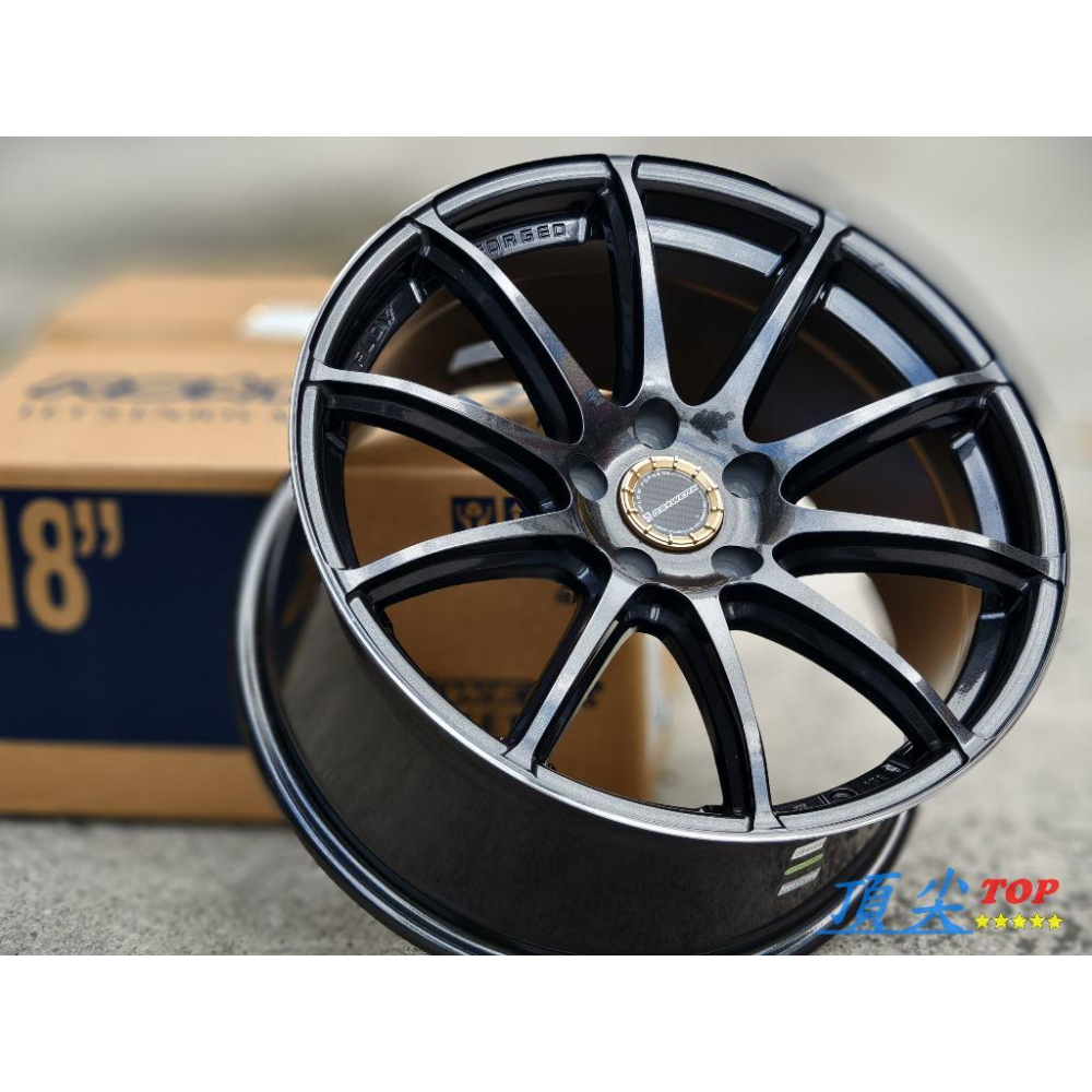 【頂尖】全新 18吋旋壓鋁圈 類G57鋁圈 5X112 8J ET35 珍珠灰 類RAYS G57樣式-細節圖4