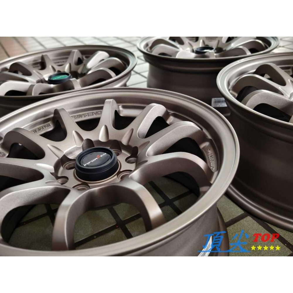 【頂尖】全新 inforged鋁圈 1857 15吋 4X114.3/4X100 7J ET30 平光古銅 海拉風鋁圈-細節圖3