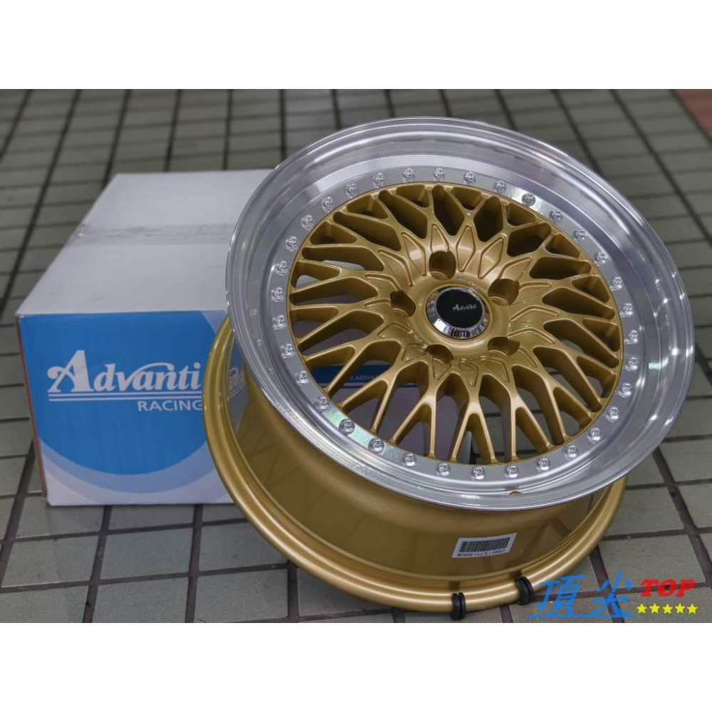 【頂尖】全新Advanti鋁圈 ADV-52 17吋鋁圈 金色車邊4X100/5X100/5X114.3 海拉風鋁圈-細節圖2