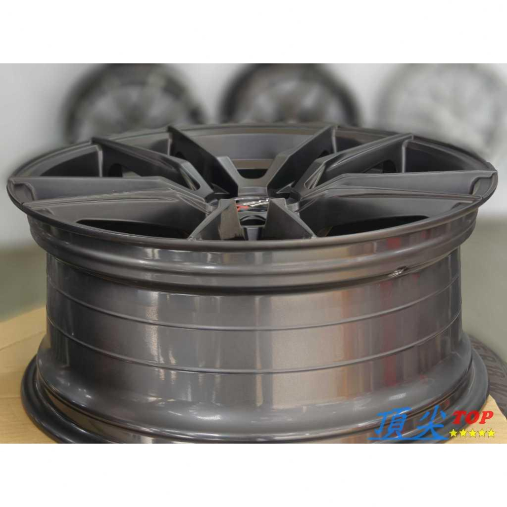 【頂尖】全新 18吋鋁圈RH705 台製18吋鋁圈 5X108 8J ET38 消光黑/平光黑 福特鋁圈/VOLVO鋁圈-細節圖4