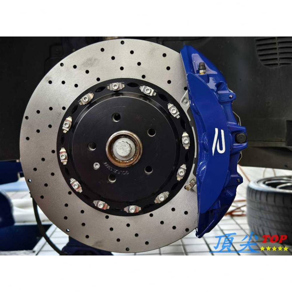 【頂尖】全新 BREMBO卡鉗 ZL1卡鉗+355mm全浮動碟盤/大六活塞卡鉗/GOLF R卡鉗/客製化字體卡鉗-細節圖3
