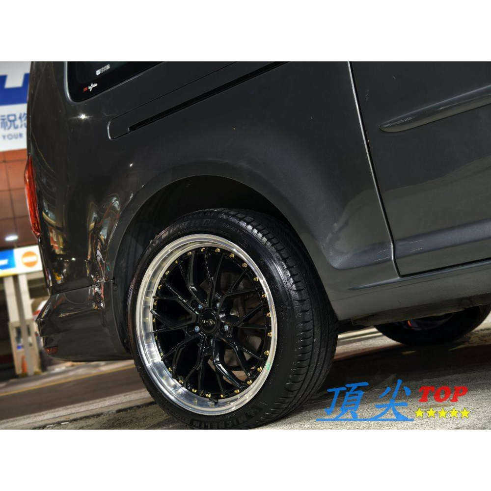【頂尖】全新 ATMOSX鋁圈X15 18吋旋壓鋁圈 5X112 8.5J ET45 亮黑+金鉚釘 深唇鋁圈/海拉風鋁圈-細節圖4