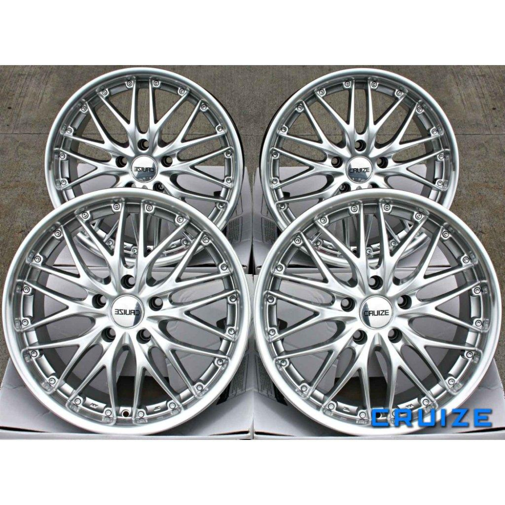 【頂尖】全新CRUIZE鋁圈 型號190 18吋鋁圈 5X108 8.5J ET42 深唇鋁圈 高亮銀車邊-細節圖3