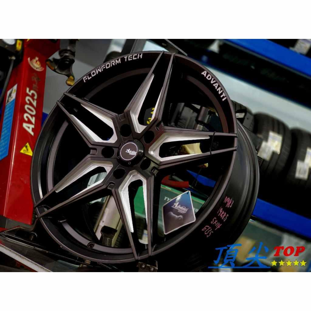 【頂尖】全新 ADVANTI鋁圈 N983 19吋旋壓鋁圈 5X114.3 8.5J ET35 消光黑洗溝銀 雅泛迪鋁圈-細節圖3