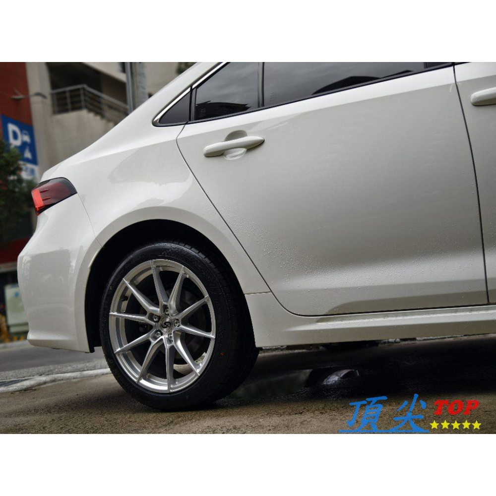 【頂尖】全新 SI鋁圈 RFF03 17吋旋壓鋁圈 5X100 8J ET35 銀車面 ALTIS鋁圈實車照-細節圖4