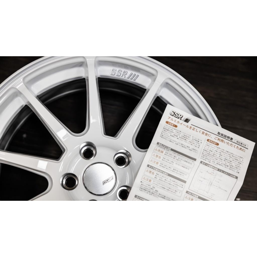【頂尖】全新 SSR鋁圈 GTV02 18吋旋壓鋁圈 5X112 8J ET38 白色鋁圈 重量10.2KG SSR輪框-細節圖3