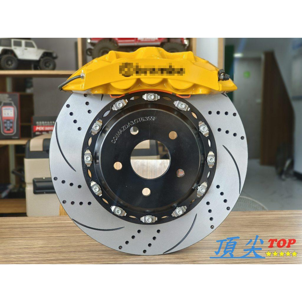 【頂尖】全新 客製化六活塞卡鉗+380mm浮動碟盤+金屬油管+陶瓷煞車皮 全台灣製 客製化卡鉗 鍛造卡鉗/客製化煞車-細節圖2