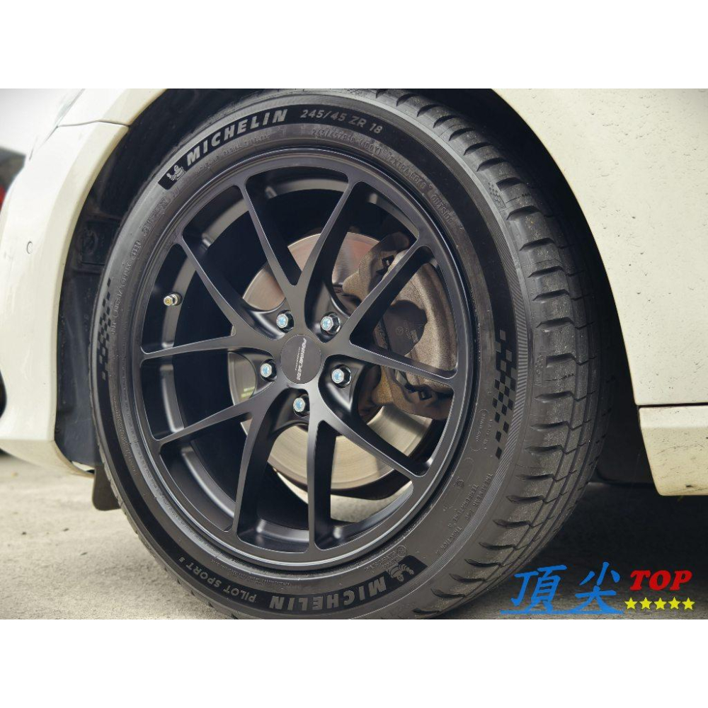 【頂尖】全新 DATA鋁圈 FD-01 18吋鋁圈 8J 5X112 ET40 平光黑 賓士BENZ W213鋁圈照-細節圖3