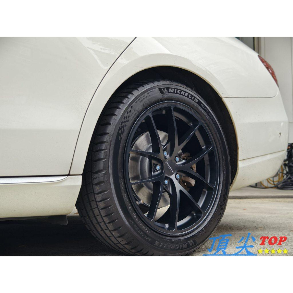 【頂尖】全新 DATA鋁圈 FD-01 18吋鋁圈 8J 5X112 ET40 平光黑 賓士BENZ W213鋁圈照-細節圖4