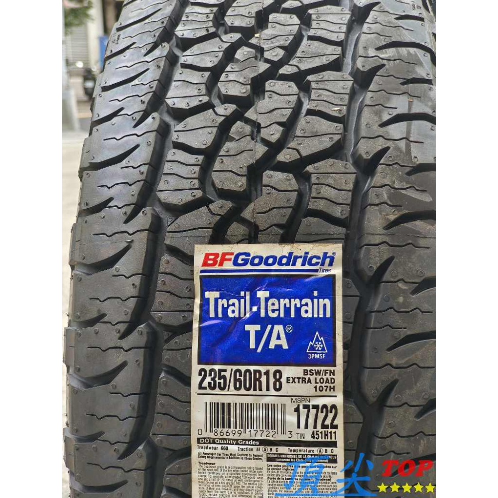 【頂尖】全新 百路馳 TT胎 235/60-18 BFGOODRICH TRAIL-TERRAIN T/A 輕越野胎-細節圖2