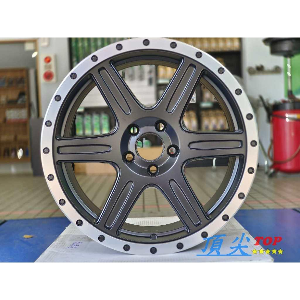 【頂尖】全新18吋高載重鋁圈 RSV TF01 5X120 8.5J ET42 載重1060公斤 平光黑車邊-細節圖2