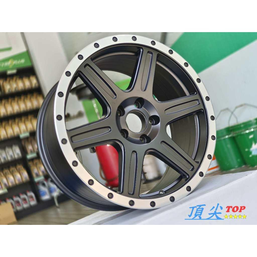 【頂尖】全新18吋高載重鋁圈 RSV TF01 5X120 8.5J ET42 載重1060公斤 平光黑車邊-細節圖3