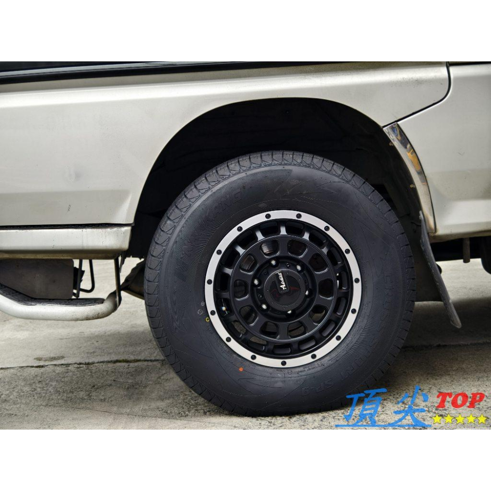 【頂尖】全新越野鋁圈 si鋁圈 RFF05-1 6x139.7 7j et15 平光黑車邊 4X4鋁圈 Delica鋁圈-細節圖2