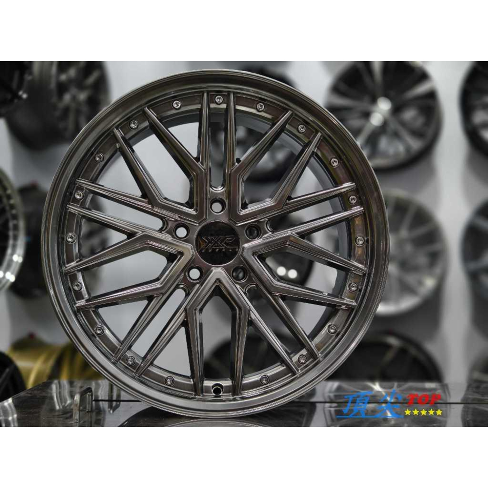 【頂尖】全新美國XXR鋁圈 XXR571 18吋深唇鋁圈/18吋海拉風鋁圈 8.5J 5X114.3 ET35 鈦色鋁圈-細節圖2