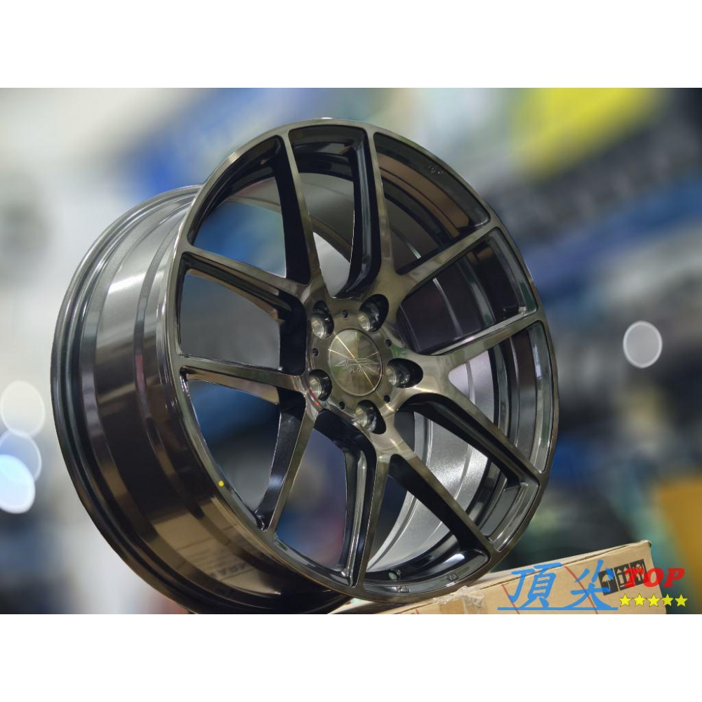 【頂尖】全新美國ACE鋁圈 V002H 19吋 8.5J 5X114.3 ET35 亮鐵灰+透明古銅金油 19吋旋壓鋁圈-細節圖3