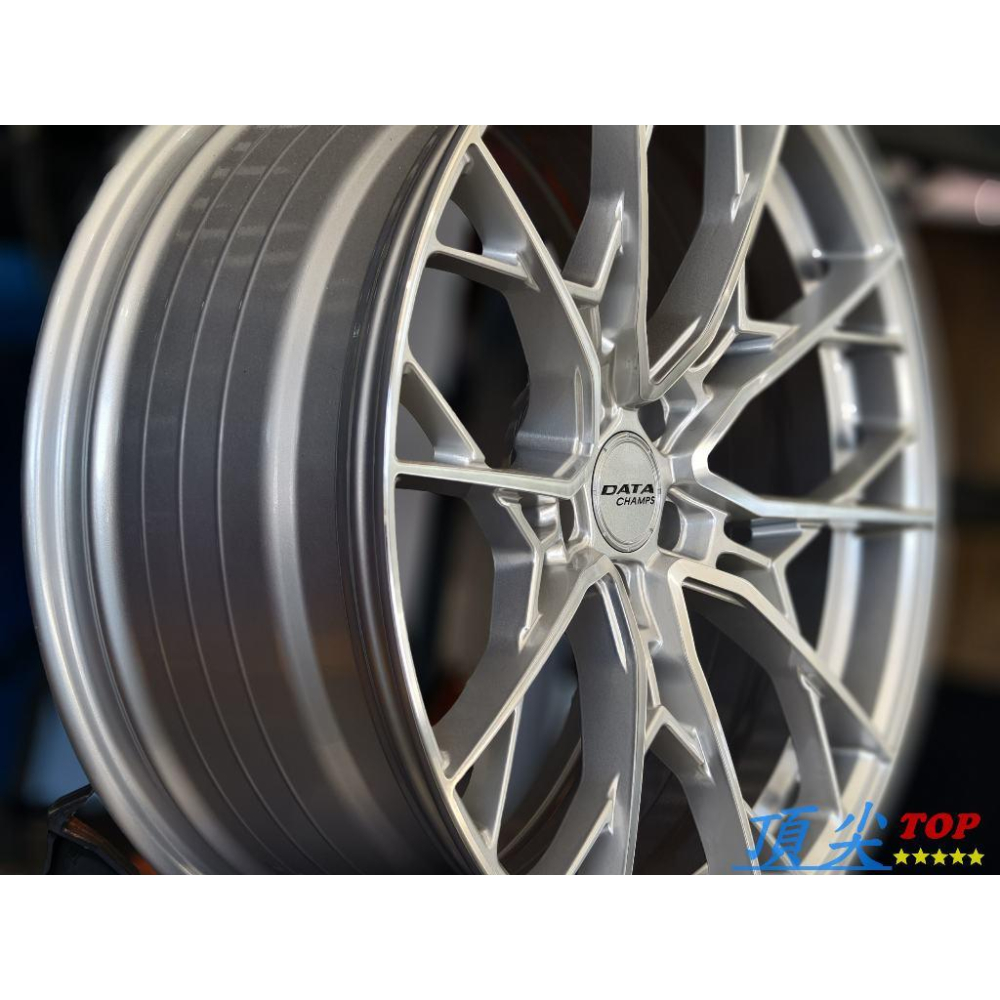 【頂尖】全新 DATA鋁圈 FF13 20吋旋壓鋁圈 5X112/5X114.3 10.8kg 20吋鋁圈 車面銀-細節圖4