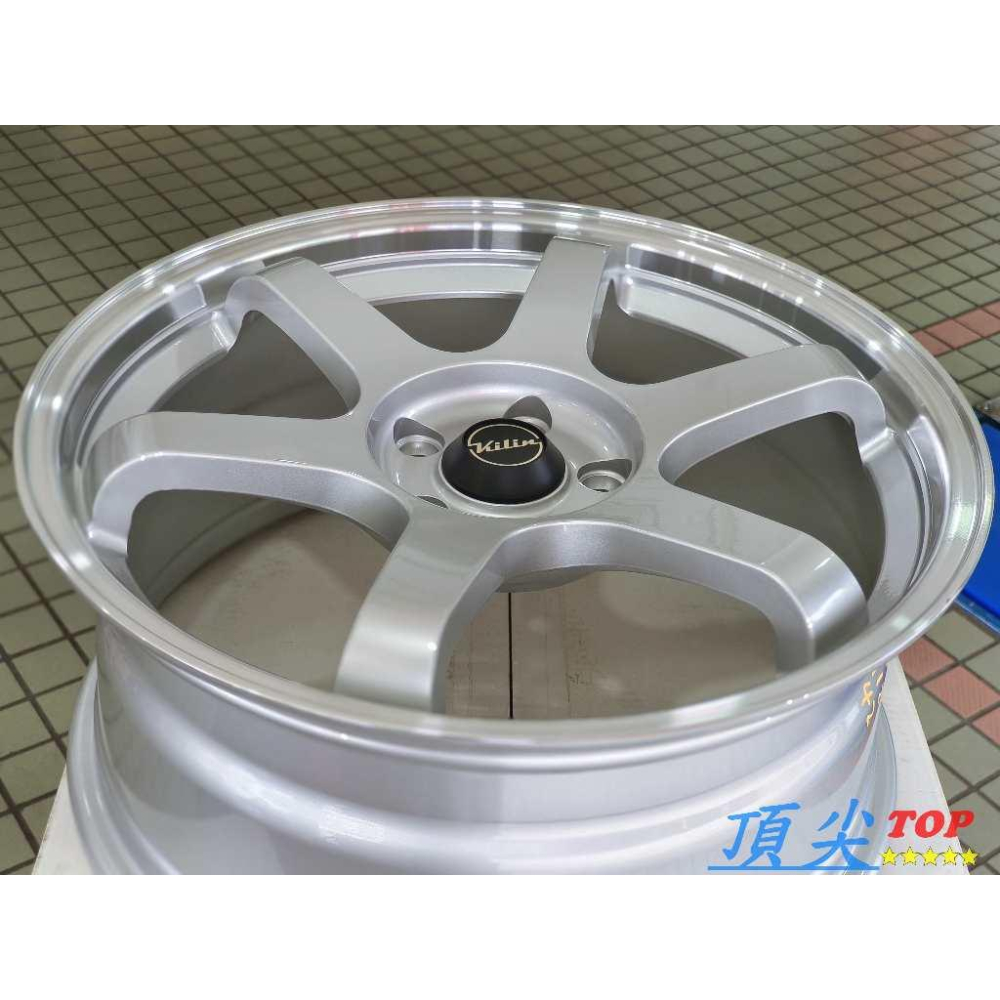 【頂尖】全新 18吋鋁圈 S532 類TE37 8J 5X112 ET42 高亮銀+銀車邊 台灣製造/深唇鋁圈/六爪鋁圈-細節圖5