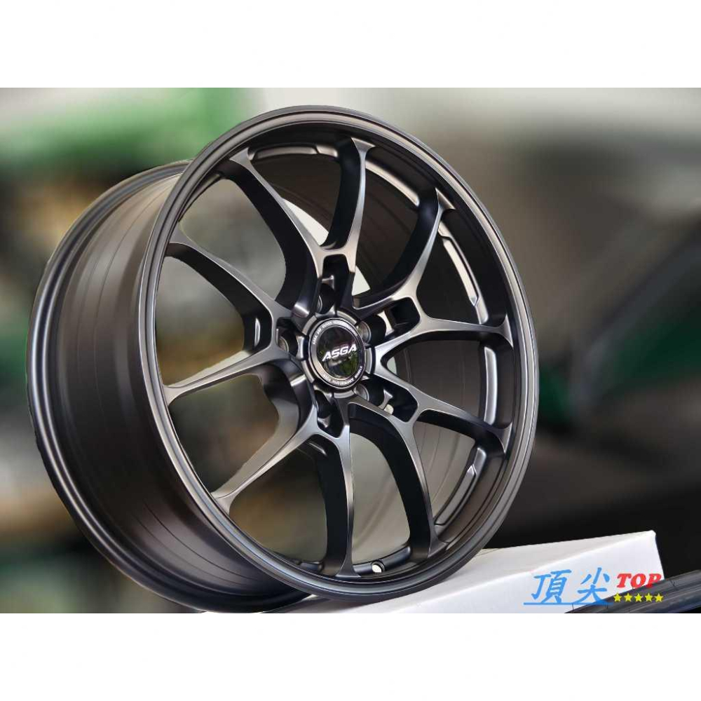【頂尖】全新 ASGA鋁圈 ARF15 18吋旋壓鋁圈 5X114.3 8J ET40 平光黑 類G025LC深唇鋁圈-細節圖3