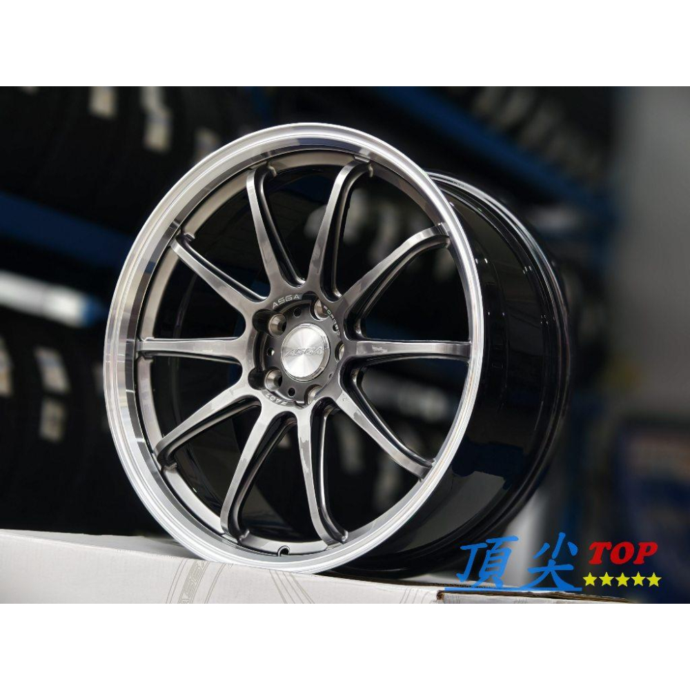 【頂尖】全新 ASGA FA07 19吋鍛造鋁圈 5X114.3/5X112/5X108海拉風框/亮鐵灰銀車邊/深唇鋁圈-細節圖3