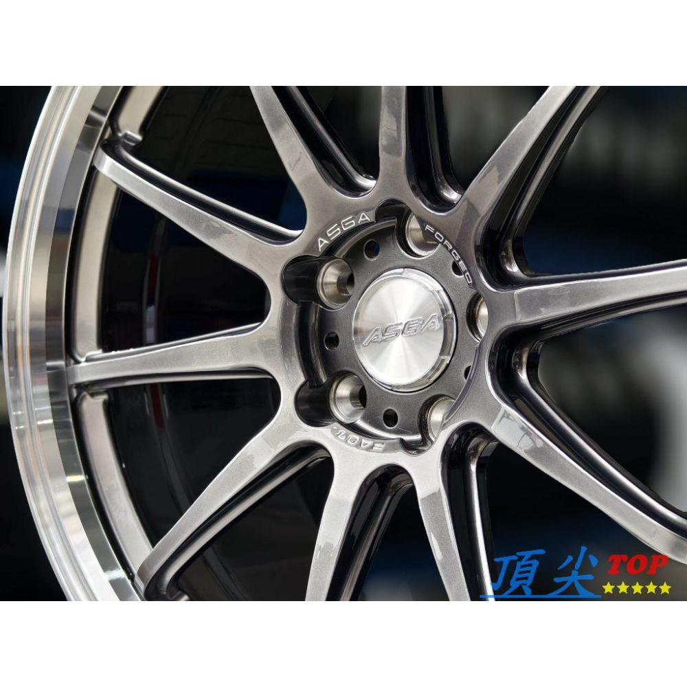 【頂尖】全新 ASGA FA07 19吋鍛造鋁圈 5X114.3/5X112/5X108海拉風框/亮鐵灰銀車邊/深唇鋁圈-細節圖4