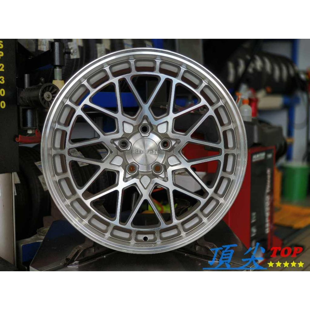 【頂尖】全新 KLUTCH 鋁圈 KX002 18吋旋壓鋁圈 8.5J 5X112 ET42 亮銀+車面銀 18吋鋁圈-細節圖2