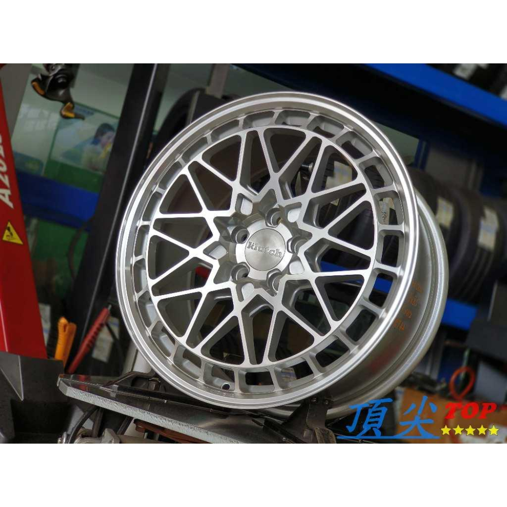 【頂尖】全新 KLUTCH 鋁圈 KX002 18吋旋壓鋁圈 8.5J 5X112 ET42 亮銀+車面銀 18吋鋁圈-細節圖3