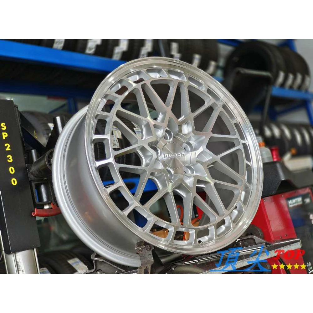 【頂尖】全新 KLUTCH 鋁圈 KX002 18吋旋壓鋁圈 8.5J 5X112 ET42 亮銀+車面銀 18吋鋁圈-細節圖4