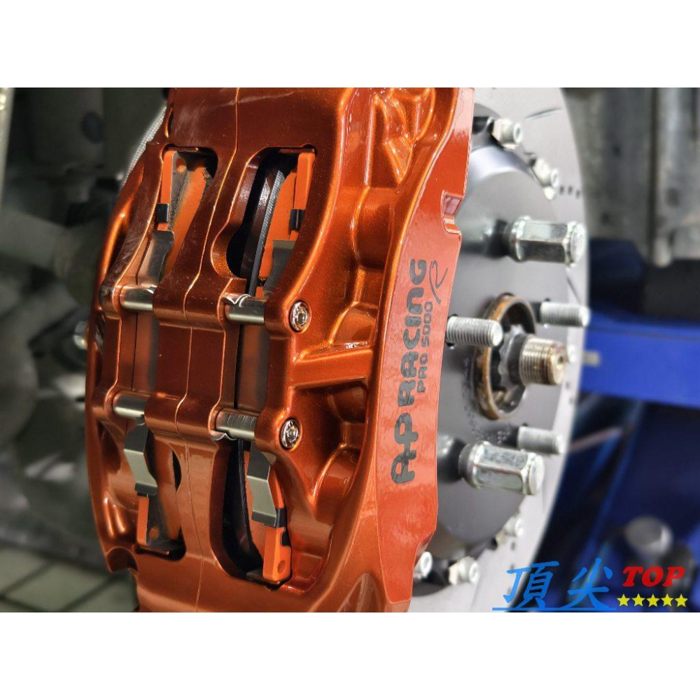 【頂尖】全新 客製化卡鉗/鍛造卡鉗 台灣製造 六活塞卡鉗+355mm碟盤+陶瓷煞車皮+金屬油管 previa卡鉗-細節圖3