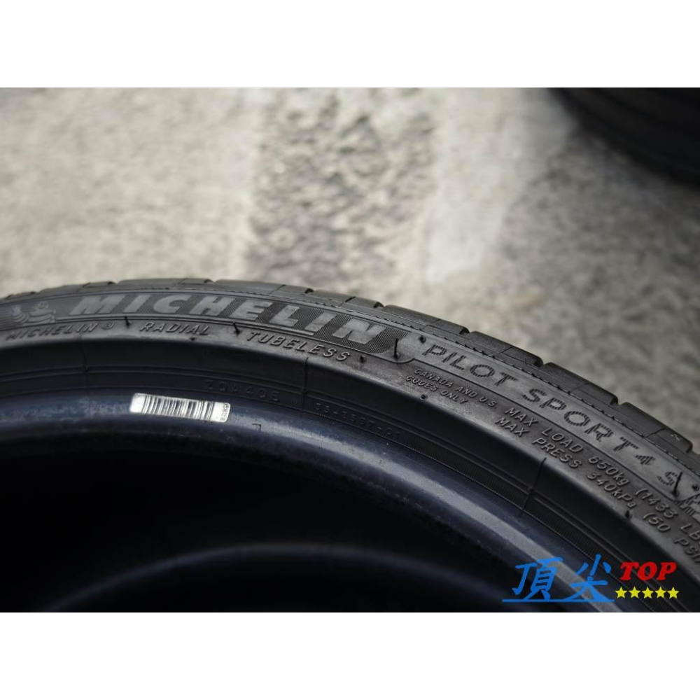 【頂尖】優質中古胎 265/30-19 米其林 PS4S 9成新 兩條$12000 不拆賣 無變形-細節圖2