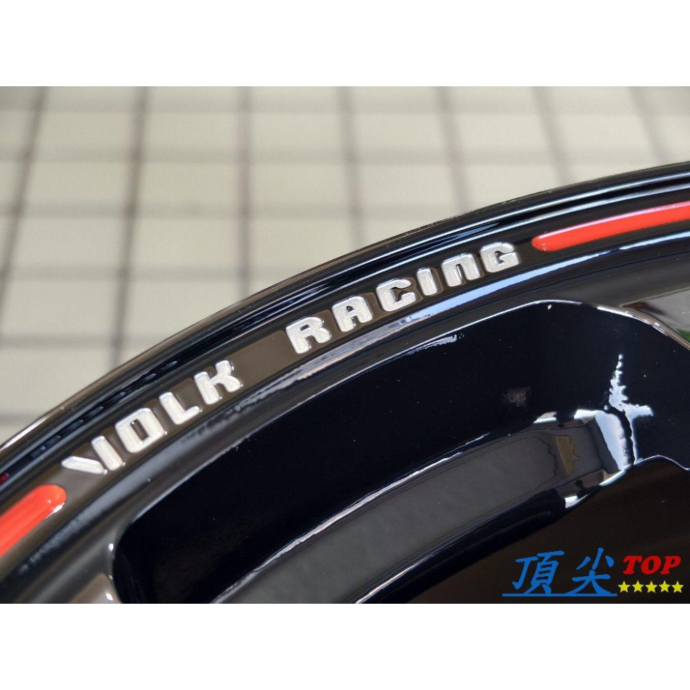 【頂尖】全新類ZE40鋁圈 18吋鋁圈 5X100/5X114.3/5X112/5X108 亮黑面+紅邊 附類RAYS蓋-細節圖6