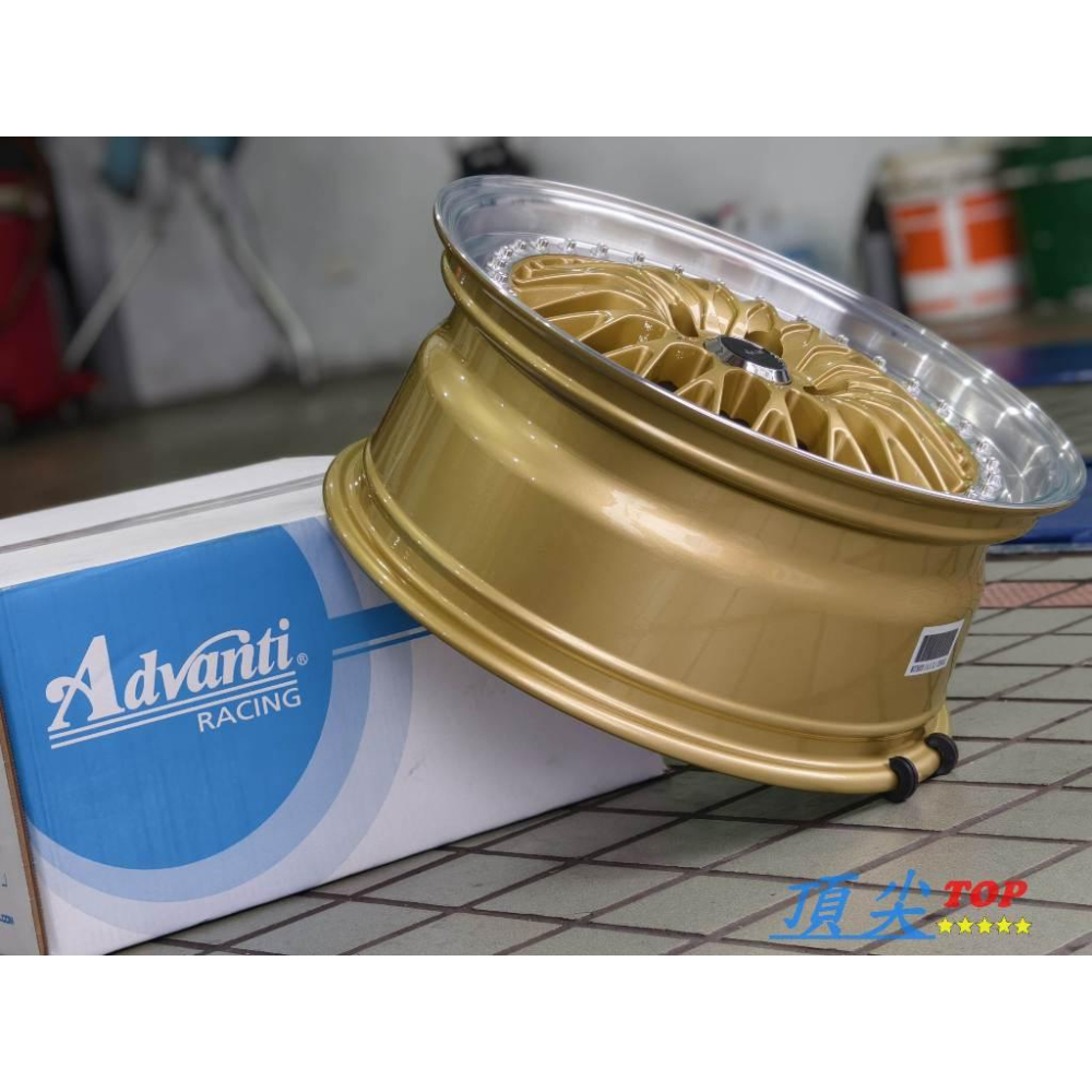 【頂尖】全新 Advanti鋁圈 ADV-52 金色車邊 17吋深唇鋁圈 4X100/5X100/5X114.3-細節圖6