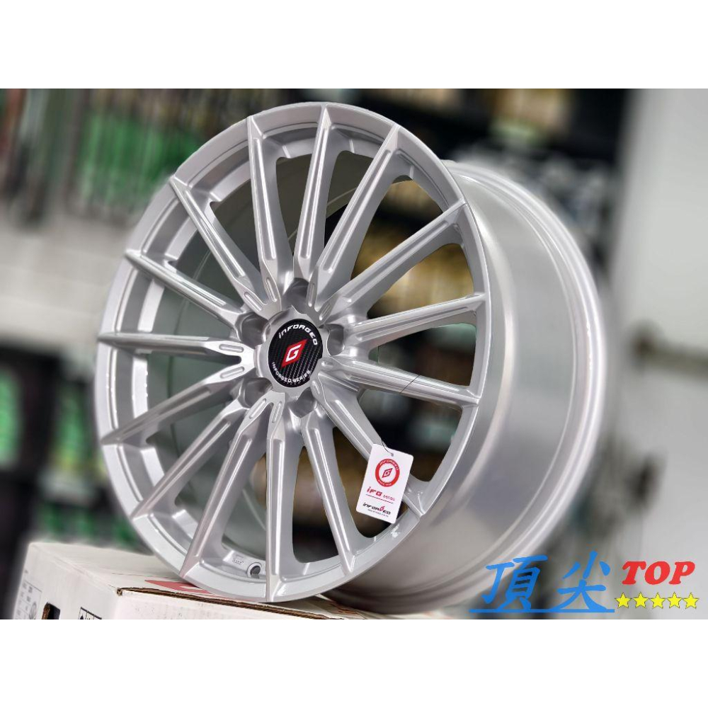 【頂尖】全新 inforged鋁圈 2318 18吋鋁圈 8J 5X114.3/5X112 ET45 亮黑/亮銀 放射狀-細節圖3