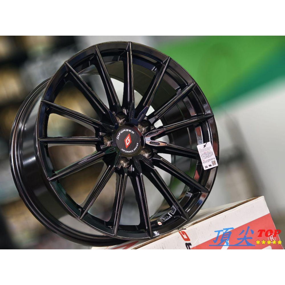 【頂尖】全新 inforged鋁圈 2318 18吋鋁圈 8J 5X114.3/5X112 ET45 亮黑/亮銀 放射狀-細節圖6