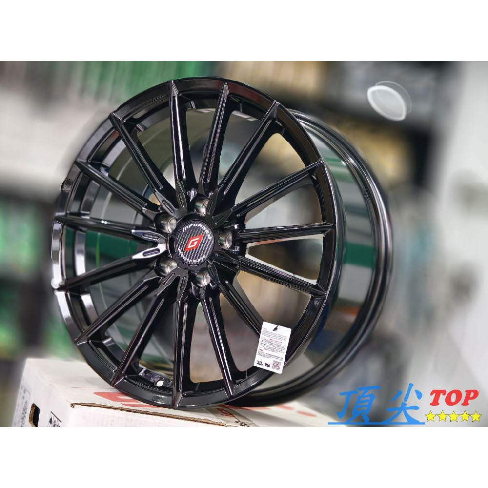 【頂尖】全新 inforged鋁圈 2318 18吋鋁圈 8J 5X114.3/5X112 ET45 亮黑/亮銀 放射狀-細節圖7