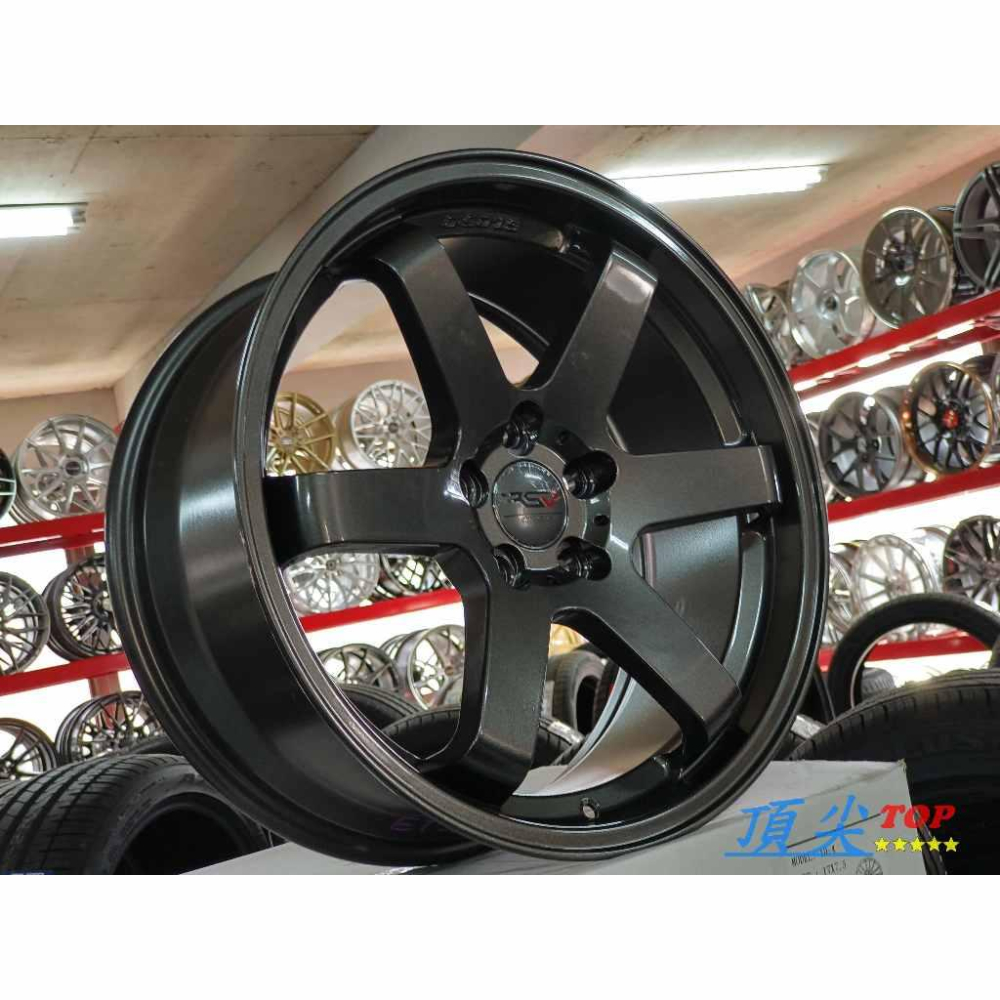 【頂尖】全新 19吋鋁圈 RSV鋁圈 RSV B1 5X120 8.5J ET35 亮鐵灰色 類TE37樣式-細節圖2