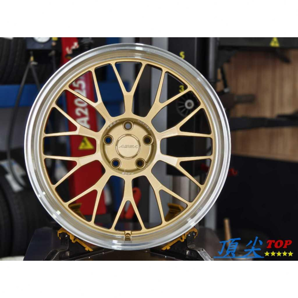 【頂尖】全新 ASGA鋁圈FA08 19吋鍛造鋁圈 類RAYS 21A鋁圈樣式/深唇鋁圈/海拉風鋁圈/金爪+銀車邊-細節圖3