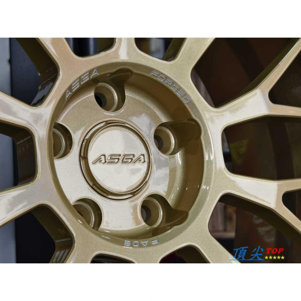 【頂尖】全新 ASGA鋁圈FA08 19吋鍛造鋁圈 類RAYS 21A鋁圈樣式/深唇鋁圈/海拉風鋁圈/金爪+銀車邊-細節圖4