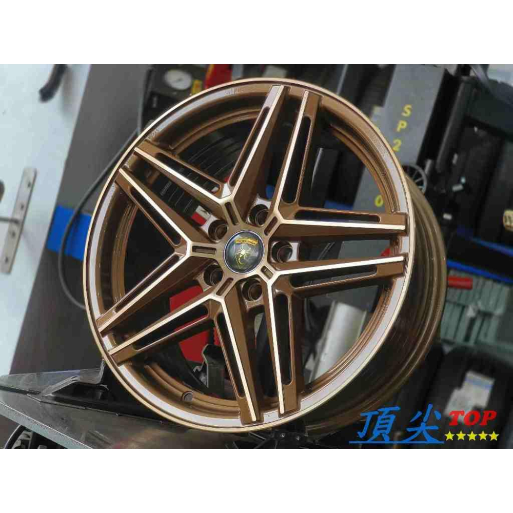 【頂尖】全新 17吋鋁圈PSD-1 SI鋁圈 7.5J 5X108 ET40 重量8.4KG 古銅金鋁圈 17吋旋壓鋁圈-細節圖2
