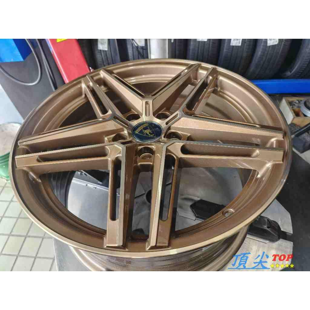 【頂尖】全新 17吋鋁圈PSD-1 SI鋁圈 7.5J 5X108 ET40 重量8.4KG 古銅金鋁圈 17吋旋壓鋁圈-細節圖4